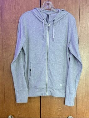 Vuori Halo Performance Zip Up Hoodie Light Heather Grey Like New XL